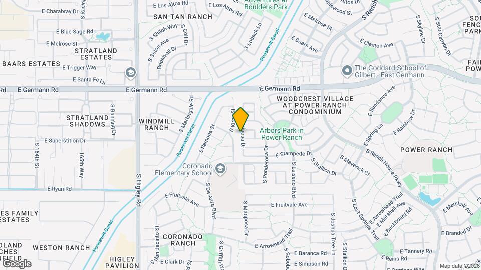 4196 S Mariposa Dr Map and Location Details