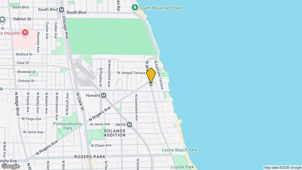 7621 N Sheridan Rd Map and Location Details