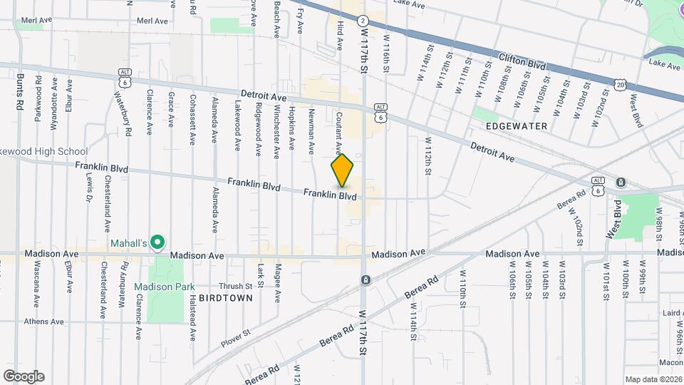 1545 Coutant Ave Map and Location Details
