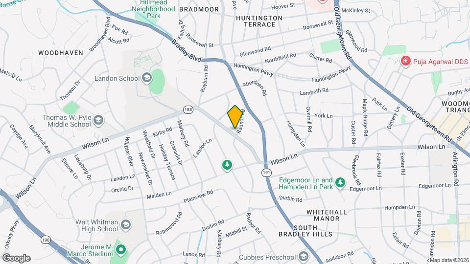 7800 Radnor Rd Map and Location Details