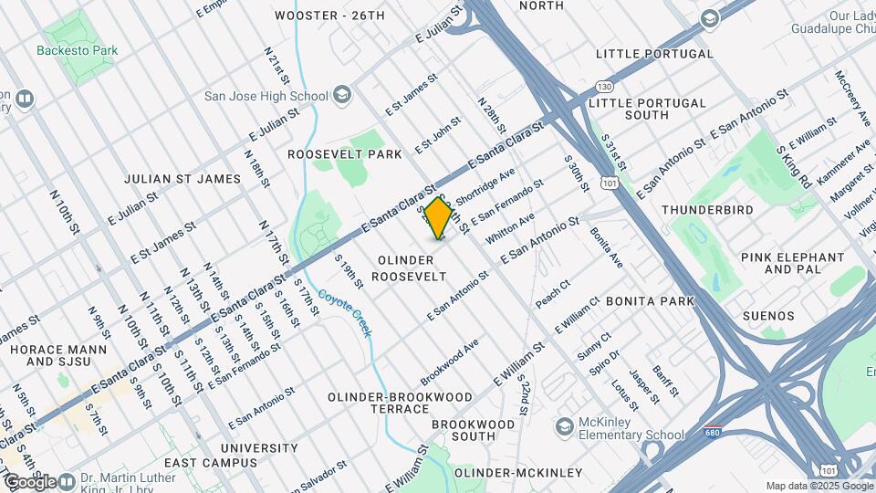 1077 E San Fernando St Mapa y Detalles de la Ubicación