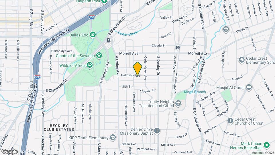 1014 Galloway Ave Map and Location Details