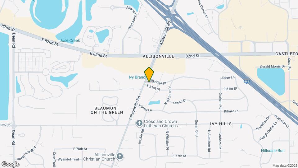 8105 Allisonville Rd Map and Location Details