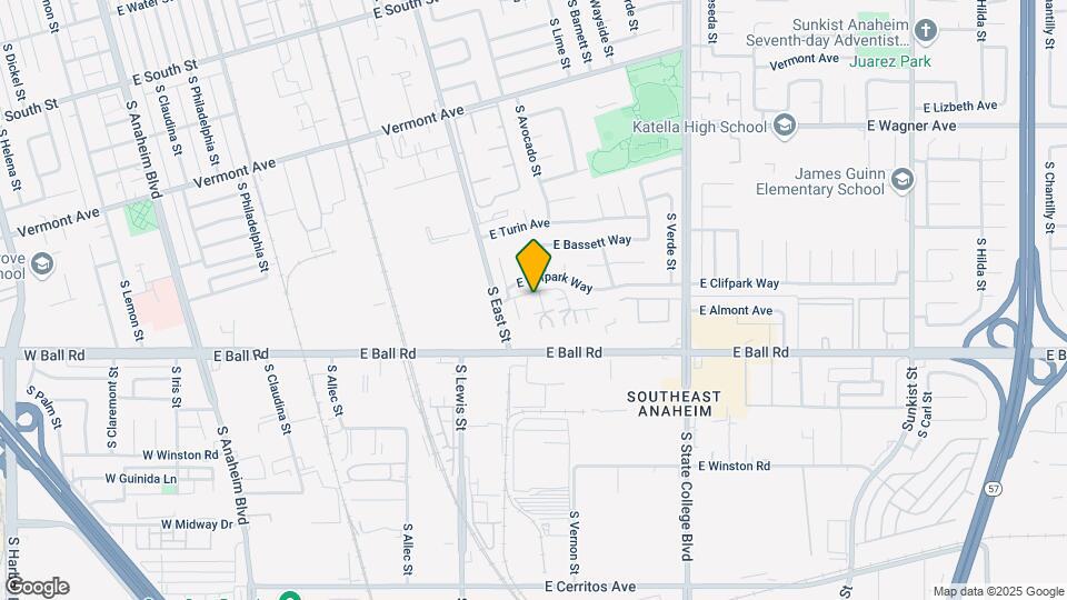 1126 S Clifpark Cir Map and Location Details