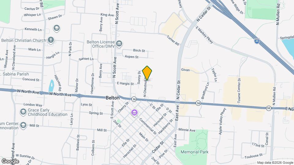 218 E Hargis St Map and Location Details