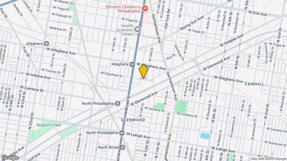 1300 W Clearfield St Map and Location Details