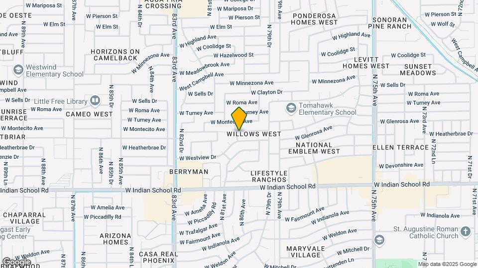 8027 W Glenrosa Ave Map and Location Details