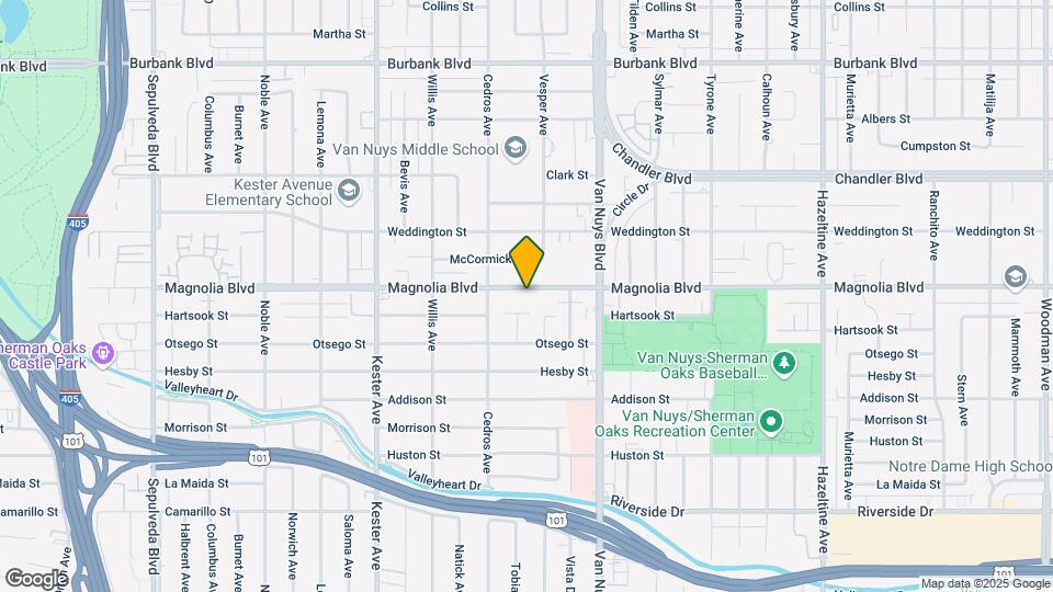 14616 Magnolia Blvd Map and Location Details