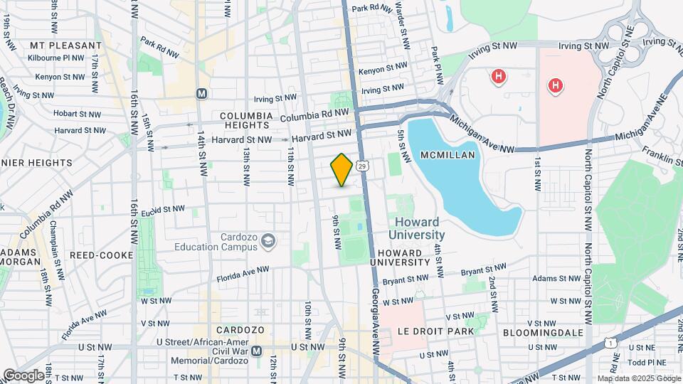803 Euclid Street Northwest, Unit Euclid St Studio Mapa y Detalles de la Ubicación