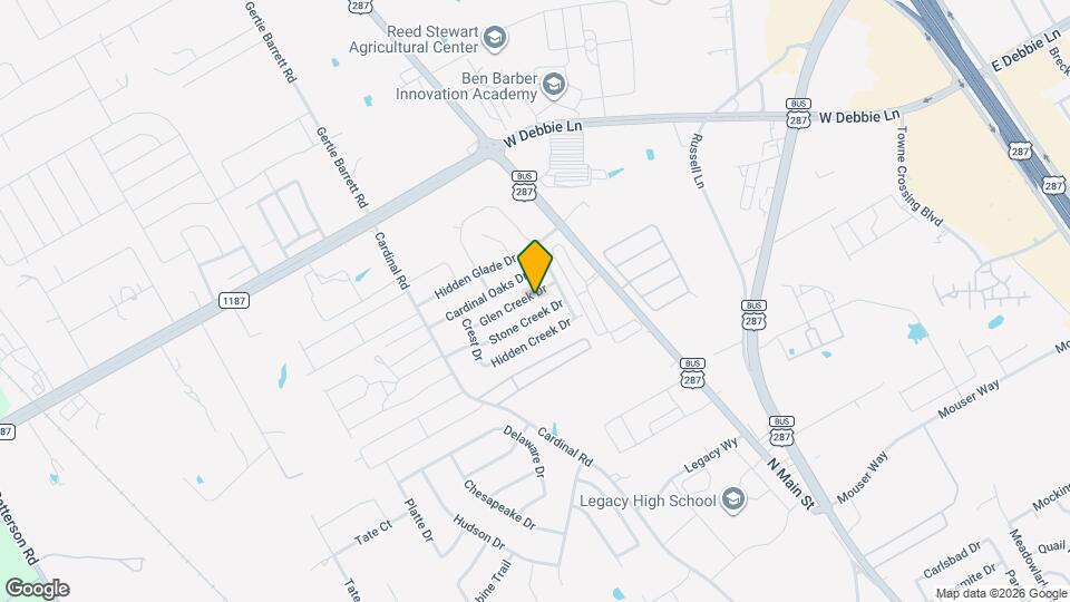 1111 Glen Creek Dr Map and Location Details