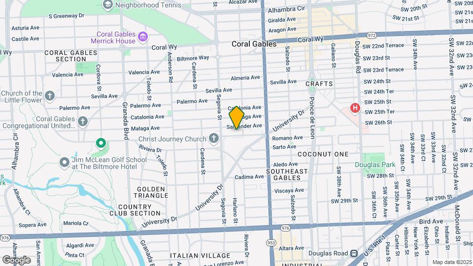 Anastasia Coral Gables Map and Location Details
