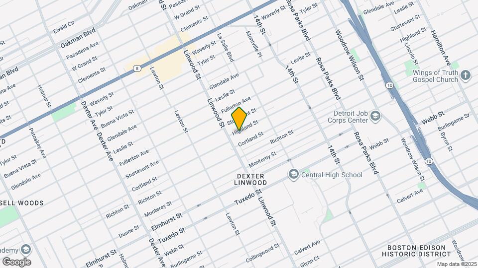 2549 Highland St Map and Location Details