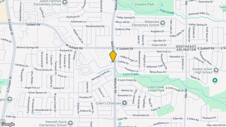 704 W Colony Dr Map and Location Details