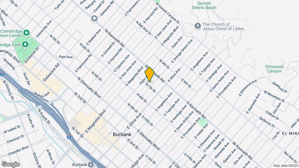 707 E Orange Grove Ave Map and Location Details