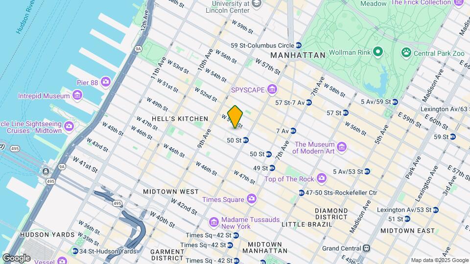 311 W 50th St-Unit -4F Map and Location Details
