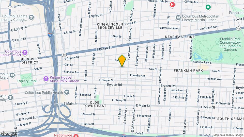1075 Oak St Map and Location Details