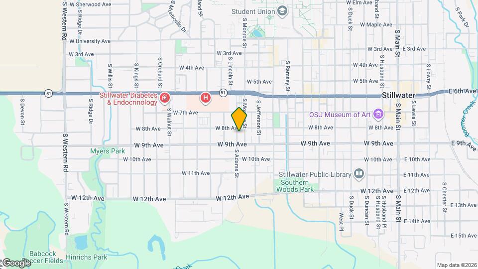 813 S Adams St Map and Location Details