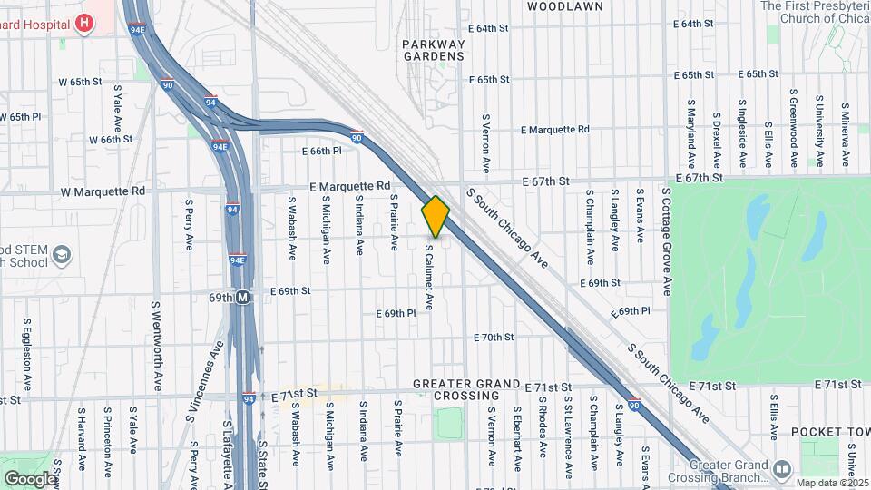 6807 S Calumet Ave Map and Location Details