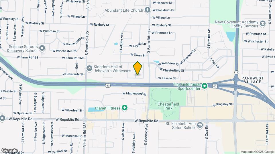 3882 S Homewood Ave Map and Location Details