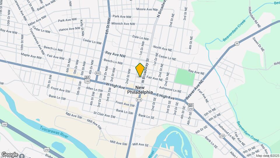 158 N Broadway St Map and Location Details