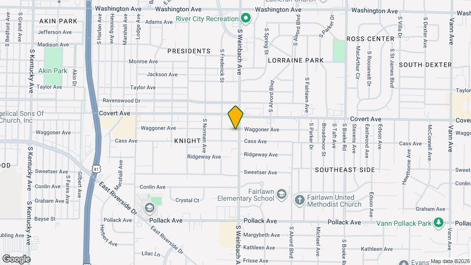 1655 S Weinbach Ave Map and Location Details