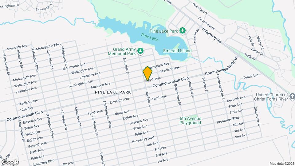 1162 Oakdale St Map and Location Details