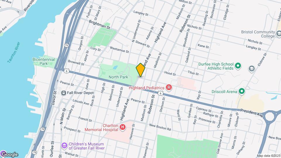 761 Highland Ave Map and Location Details