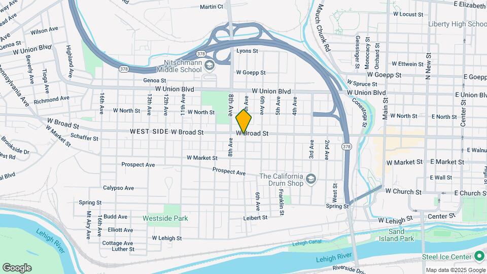 801 W Broad St Map and Location Details