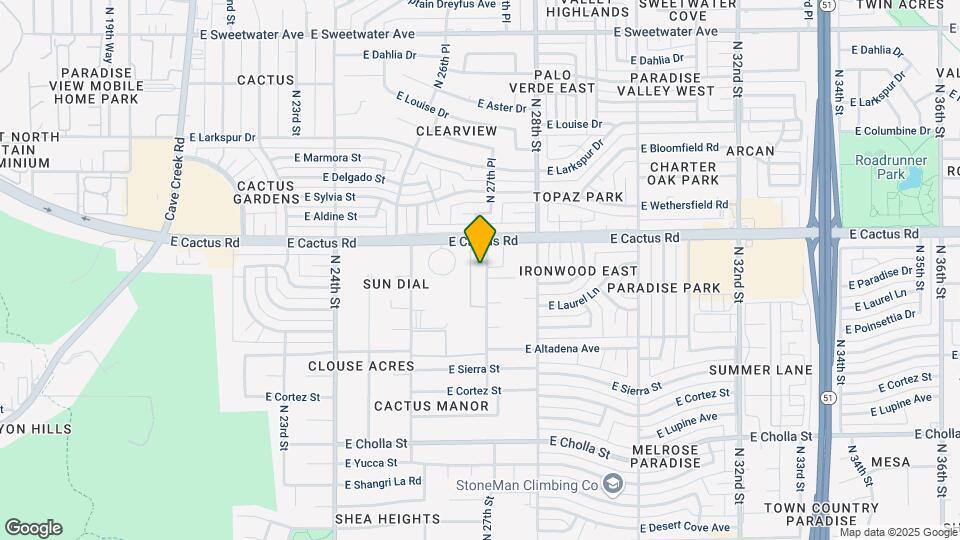 2645 E Cactus Rd Map and Location Details
