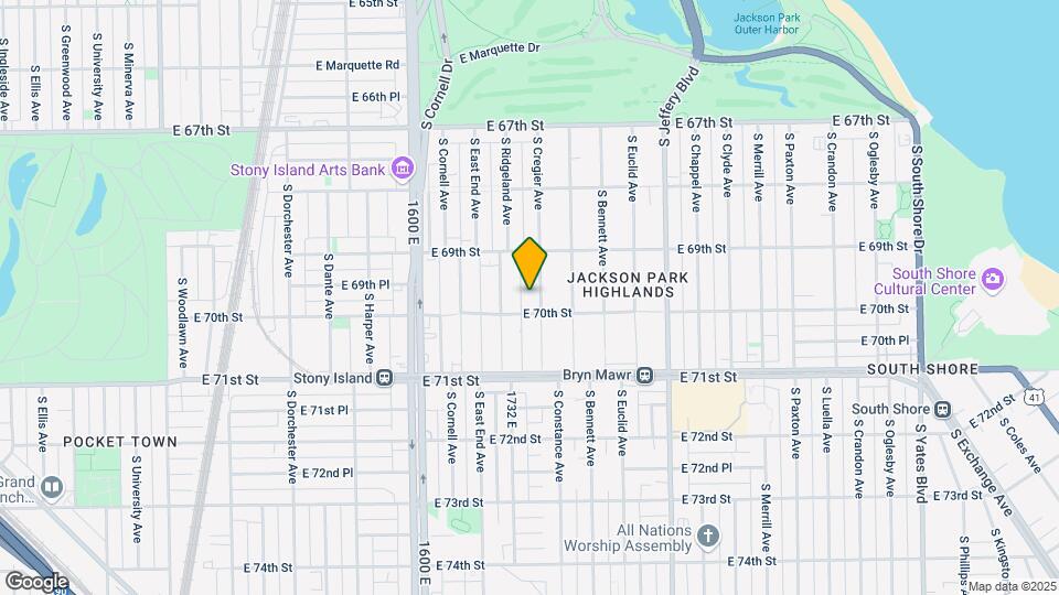 6950 S Cregier Ave Map and Location Details