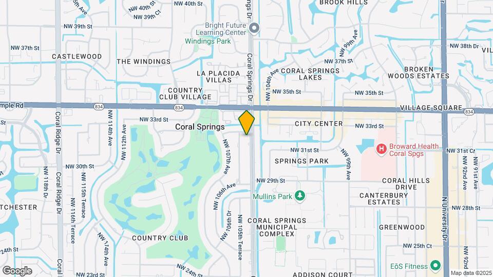 Villas at Coral Springs Map and Location Details