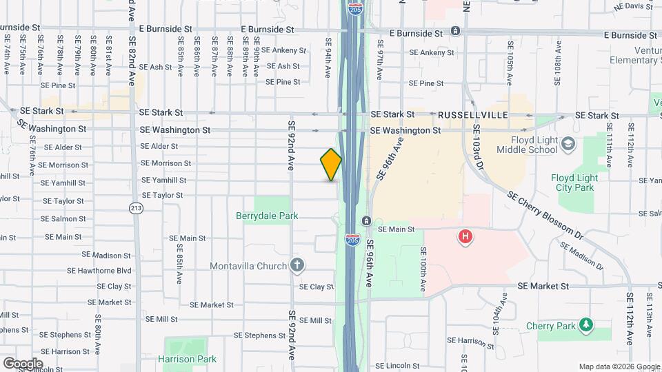 9340 SE Yamhill St Map and Location Details