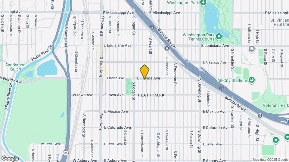 1510 S Pennsylvania St Map and Location Details