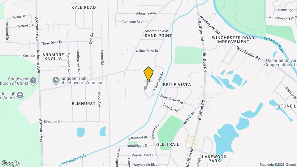 5807 Allendale Dr Map and Location Details