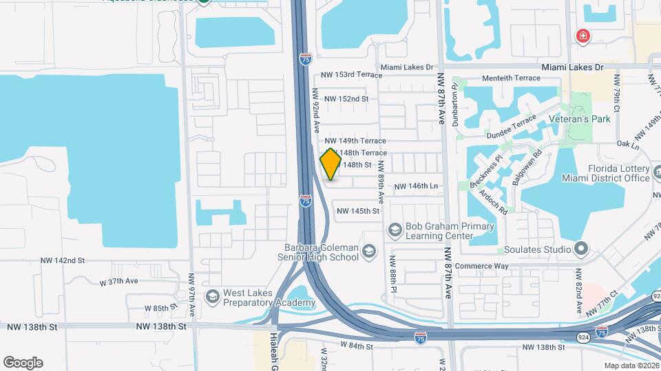 9143 NW 146th Terrace Map and Location Details