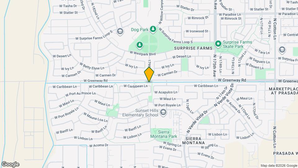 17914 W Caribbean Ln Map and Location Details