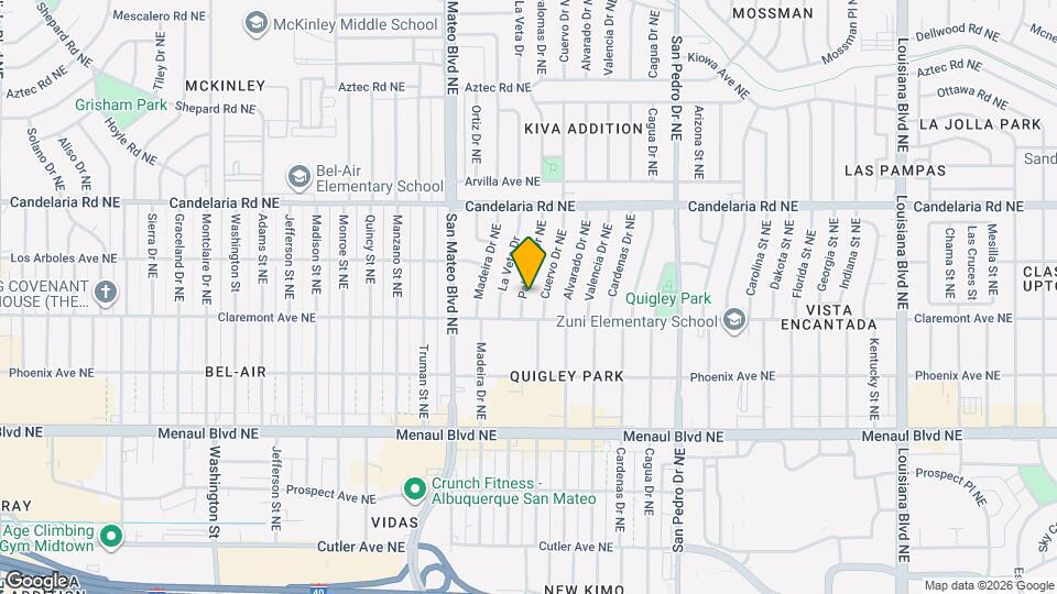 2818 Palomas Dr NE Mapa y Detalles de la Ubicación