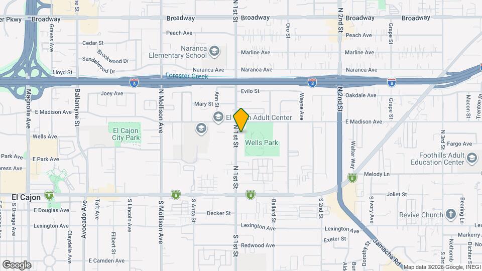 395 N 1st St Map and Location Details