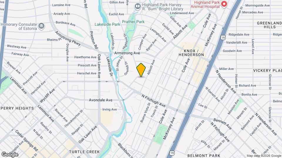 3614 Edgewater St Map and Location Details