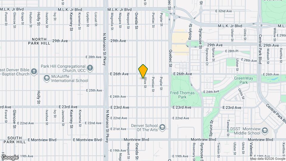 2525 Olive St Map and Location Details