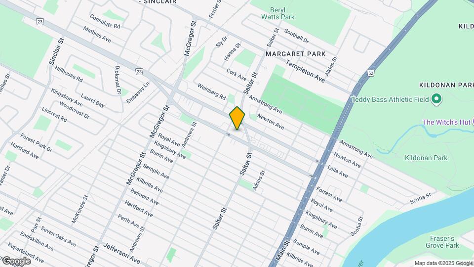 311 Partridge Avenue Map and Location Details