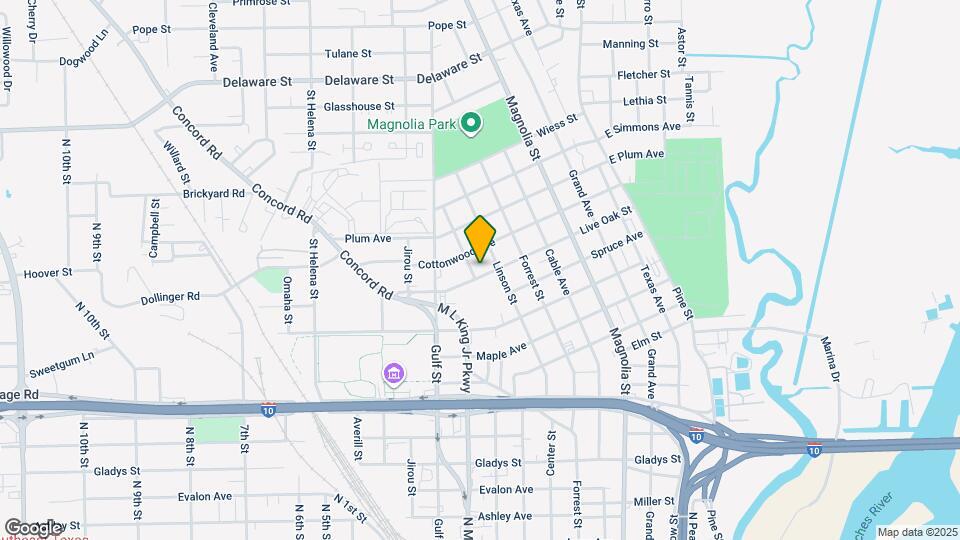 1380 Live Oak St Map and Location Details