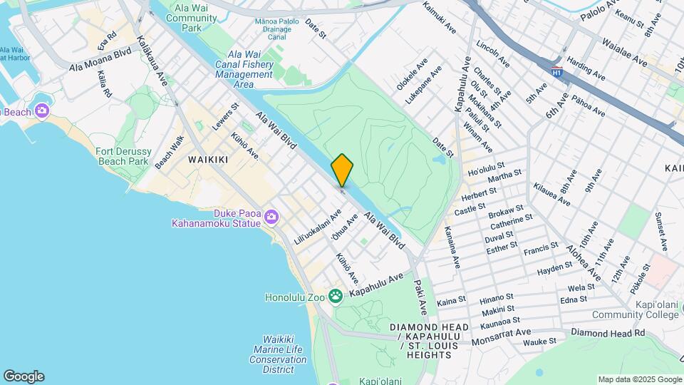 2345 Ala Wai Blvd Mapa y Detalles de la Ubicación