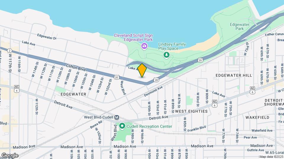 9510 Clifton Blvd-Unit -Upper Map and Location Details