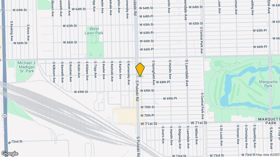 6823 S Pulaski Rd Map and Location Details