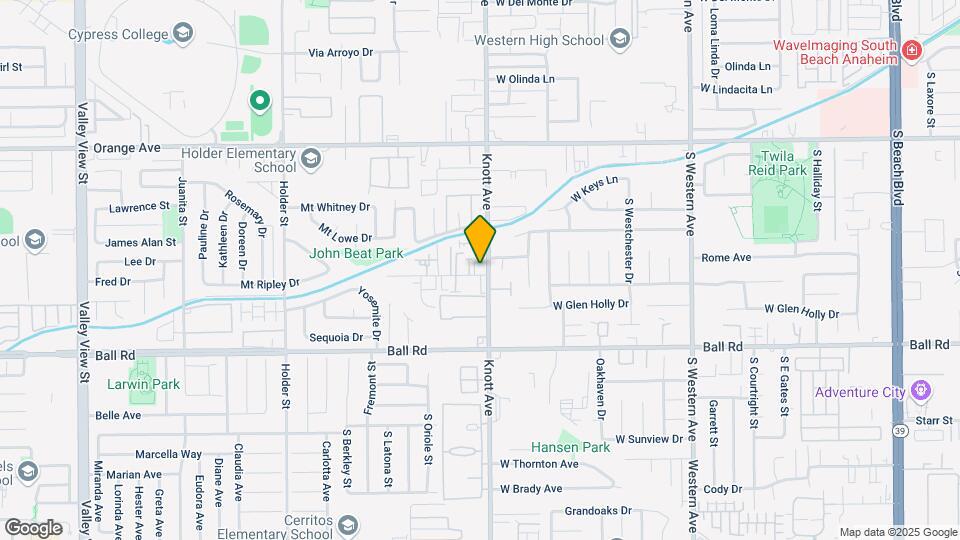 823 S Knott Ave Map and Location Details