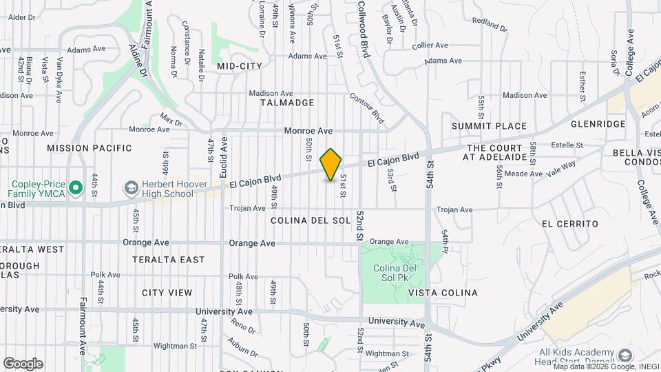 4349 Altadena Ave. Map and Location Details