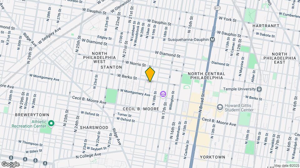 1840-42 N Gratz St Map and Location Details