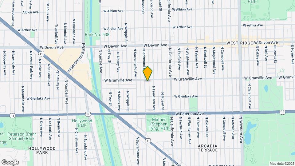 6147 N Richmond St Map and Location Details
