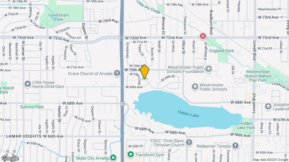 6915 Yates St, Unit Mother in law apt. Map and Location Details